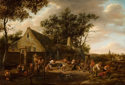 Dancing Peasants at an Inn by Jan Havickszoon Steen